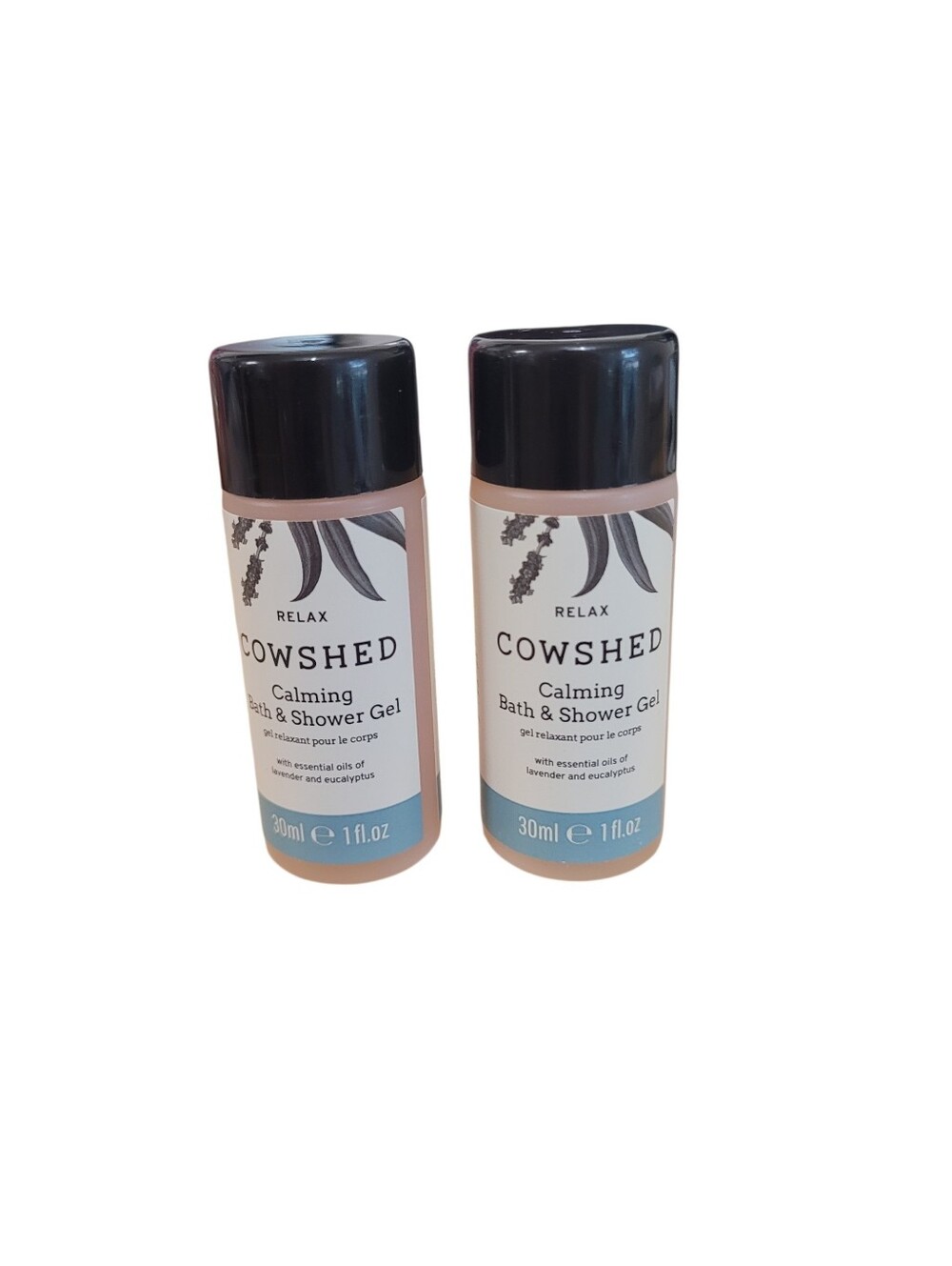 Cowshed Relax Calming Bath & Shower Gel 30ml/ 1oz Travel Size Mini Lot Of 2 New